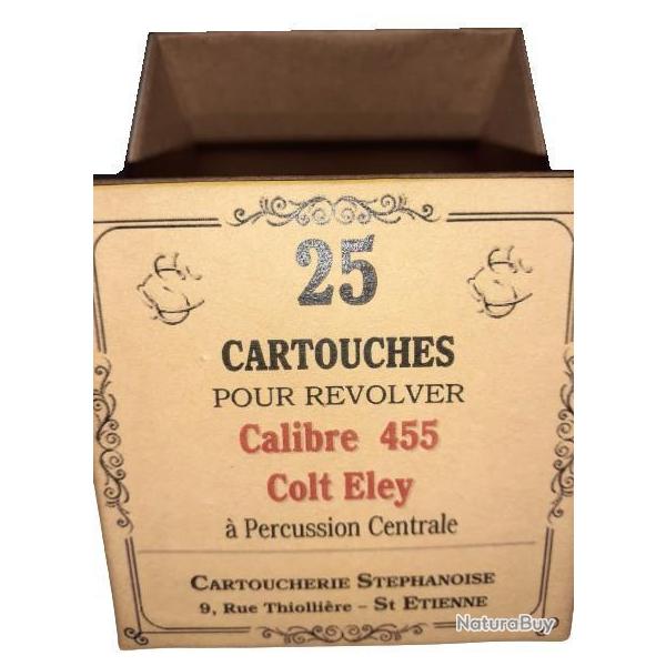 455 Colt Eley/NS (Cartouche. St�phanoise): Reproduction boite munitions (vide) collection CS 8807879