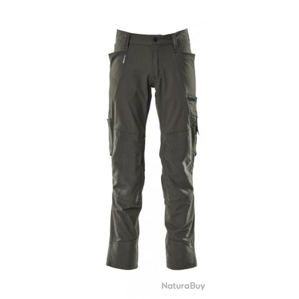 Pantalon stretch avec poches genouill�res MASCOT Advanced 17179-311 Anthracite fonc� 82 cm (Standard