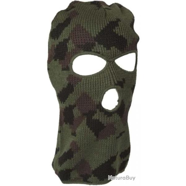 Cagoule acrylique camouflage 3 trous - Chasse, airsoft, etc. - Livraison rapide et gratuite