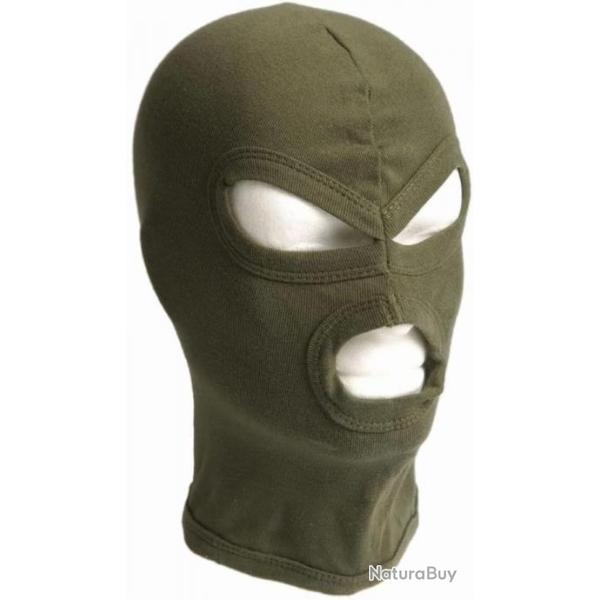 Cagoule vert olive 3 trous - Chasse, airsoft, etc. - Livraison rapide et gratuite