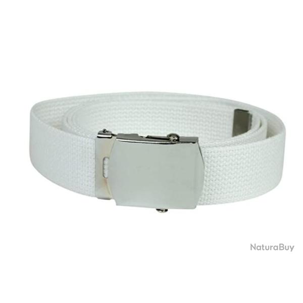 Ceinture tactique 110cm blanc - Ajustable - Livraison rapide et gratuite