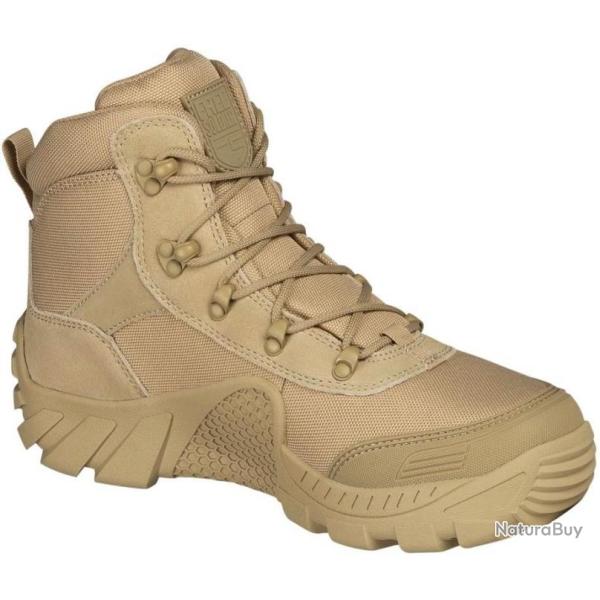 Bottes tactiques militaires � lacets - Sable - Livraison gratuite et rapide