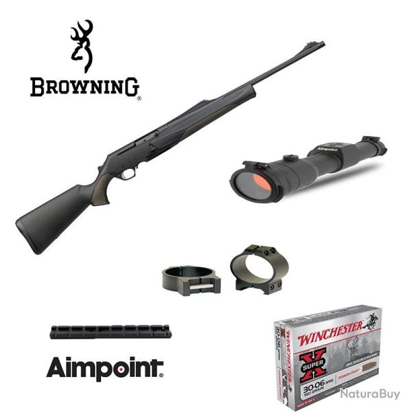 Pack CARABINE BROWNING BAR MK3 COMPO HC BLACK BROWN FILET� + AIMPOINT H34 H34 L(version longue)