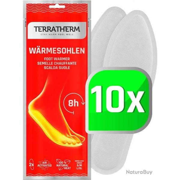 Semelles Chauffantes Chauffe Pied Chaleur 100% naturelle des Chaufferettes Extra Chaud X10 PAIRES