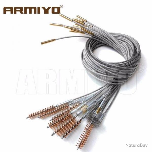 Kit de nettoyage 7 pi�ces calibre 12 .45 .38 .30 .22