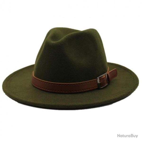Chapeau Borsalino en feutre vert arm�e