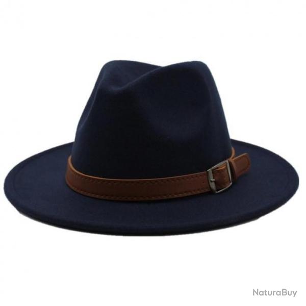 Chapeau Borsalino en feutre bleu Navy