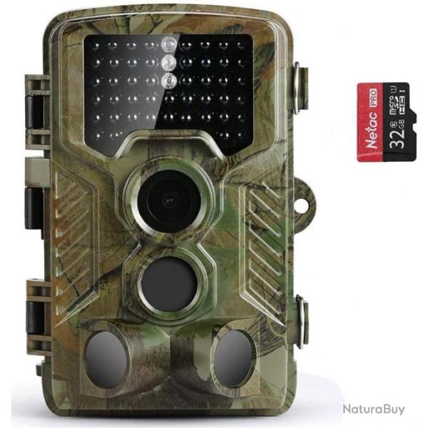 Camra de Chasse 21MP 1080P HD Vision Nocturne 49 LEDs Angle 125  Porte 25 M COOLIFE