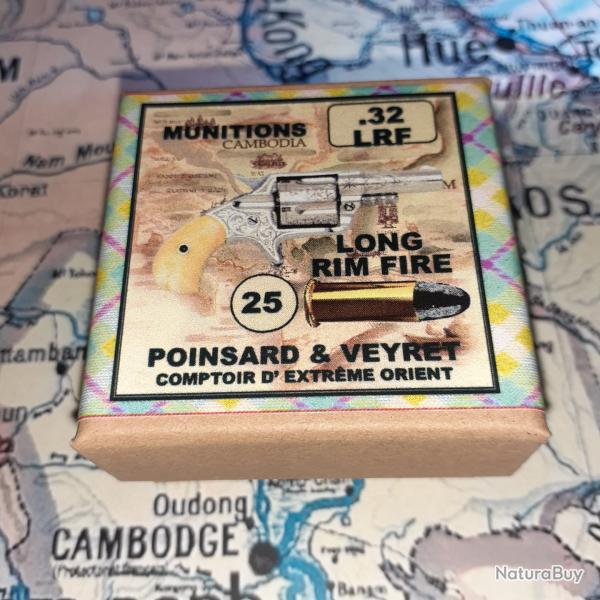 32 LRF (Long RimFire) (Poinsard & Veyret): Reproduction boite munitions (vide) Collection PV 8822784