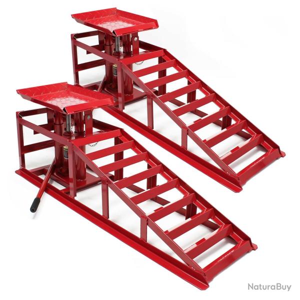 Rampe de voiture 2 pieces cric hydraulique 2000kg rampe d'accs chargement garage 16_0002914