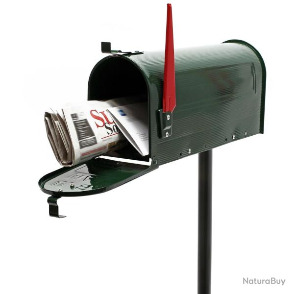 Us mailbox boite aux lettres design amricain vert pied de support courrier 16_0000337
