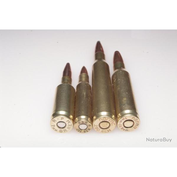 Collection de 4 cartouches de gros calibres diffrents livraison gratuite