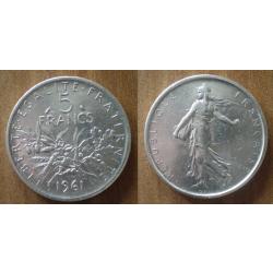 France 5 Francs 1961 Semeuse Franc Argent Frcs Frs Frc