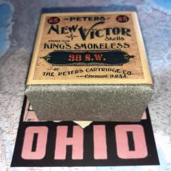 38 SW (Peters Cartridge): Reproduction boite munitions Vintage (vide) PC 8832868