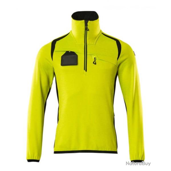 Pull polaire demi-zipp� MASCOT ACCELERATE SAFE 19303-316 S Hi-vis jaune/Noir