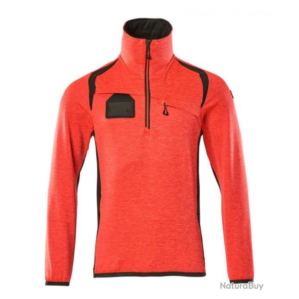 Pull polaire demi-zipp� MASCOT ACCELERATE SAFE 19303-316 2XL Hi-vis rouge/Anthracite fonc�