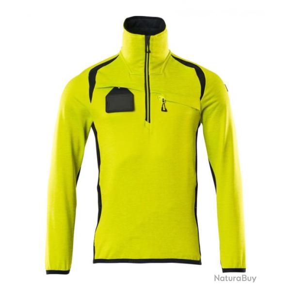 Pull polaire demi-zipp� MASCOT ACCELERATE SAFE 19303-316 Hi-vis jaune/Marine fonc� 5XL