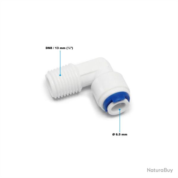 Raccord jaco tuyau 1/8pouces - 3.175mm ag 90� 16_0002123