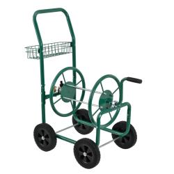 Enrouleur de tuyau d'arrossage 3/4 pouce m&eacute;tal 92 cm vert 03_0001641