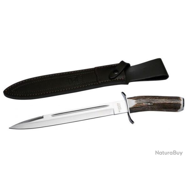 Dague manche cerf lame de 30 cm