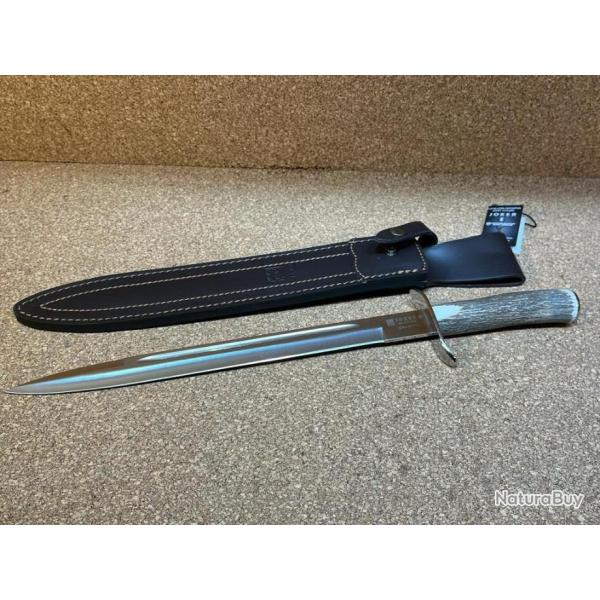 Dague manche cerf lame de 33 cm