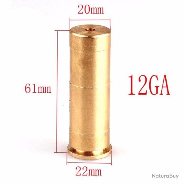 Cartouche rglage Laser calibre 12 laiton