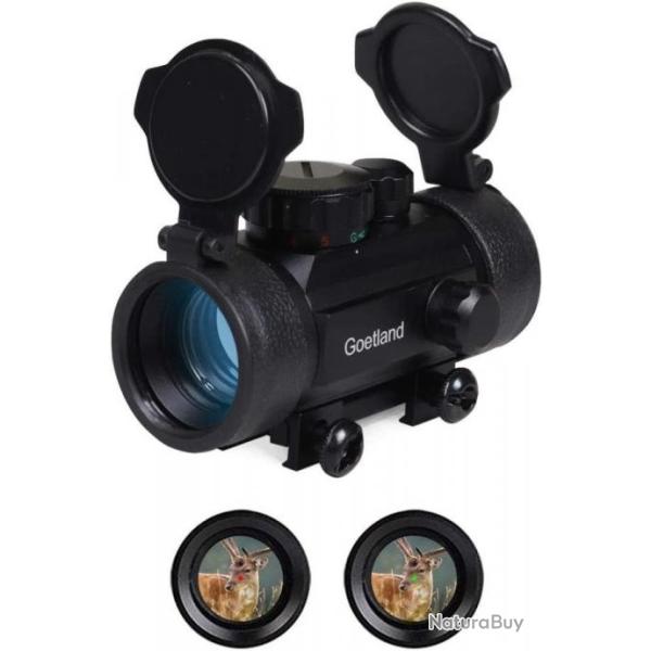 Lunette de Vis�e pour Fusil � R�flexes de 30 mm Viseur Point Rouge & Vert Couvercle d'objectif
