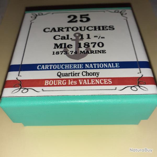 11 mm 1870/1873-74 Marine (Cartoucherie Nationale): Reproduction boite munitions (vide) CN 8836086