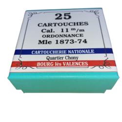 11 mm 1873-1874 ou 11mm ordonnance r&eacute;glementaire: Reproduction boite cartouches (vide) CN 8836104