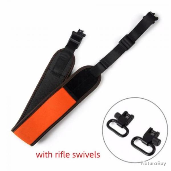 Bretelle pour fusils en N�opr�ne avec attache rapide offerte - Orange