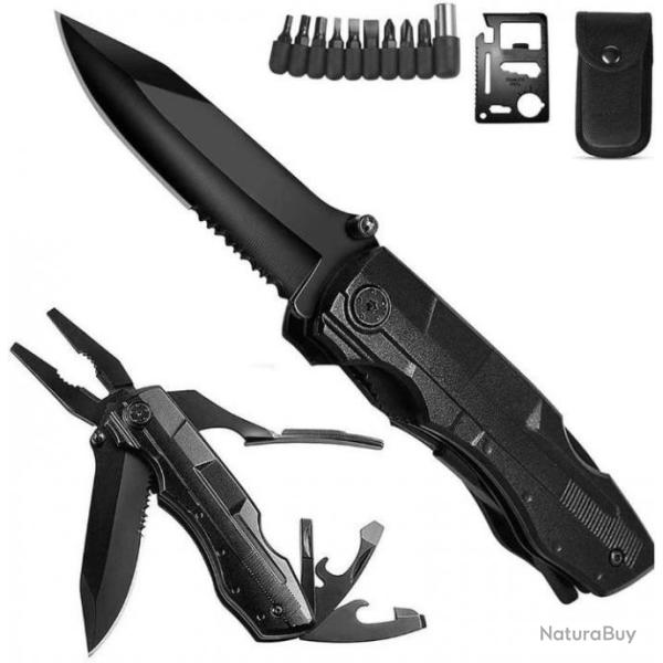 Couteau multifonctions 13 en 1 inoxydable - Pliant - Livraison gratuite et rapide