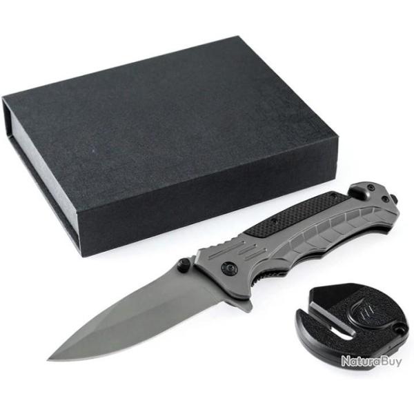 Couteau pliant de poche en acier inoxydable 85mm - Chasse, etc. - Livraison gratuite et rapide