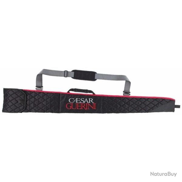 Fourreau simple Caesar Gu�rini LUXE - matelass� noir/rouge 135 cm Def