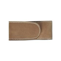 Etui Pielcu Cuir Doubl&eacute; - 130x58x28mm - Marron Clair
