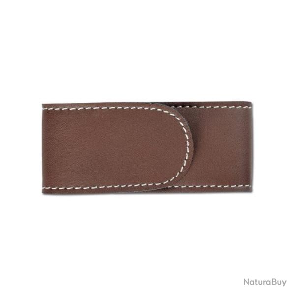 Etui Pielcu Cuir Doubl� - 130x58x28mm - Marron Fonc�