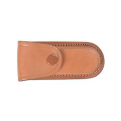 Etui Pielcu Cuir Moul&eacute; Doubl&eacute; - Marron Clair / 130x56x16 mm