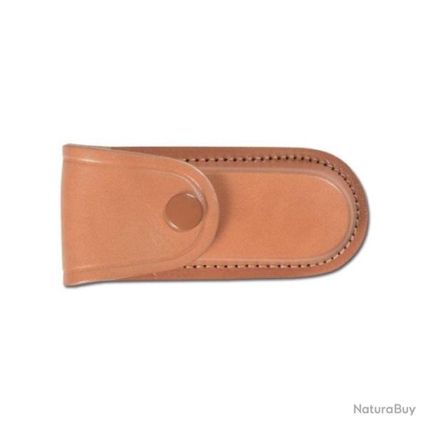 Etui Pielcu Cuir Moul� Doubl� - Marron Clair / 130x56x16 mm