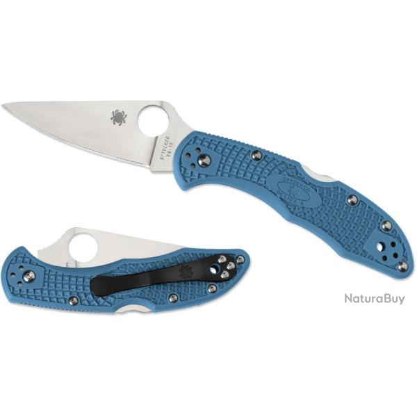 Couteau SPYDERCO DELICA 4 Bleu G-10 Lame en acier VG10 Made In Japan Lockabck SC11FPBL