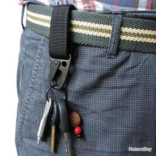 PASSANT MOLLE MOUSQUETON NOIR (NEUF)