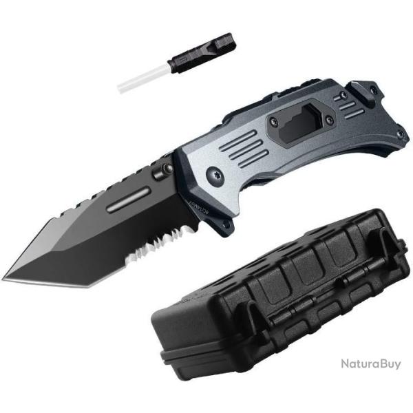 Couteau 8cm en acier inoxydable et titanium - Chasse, etc. - Livraison gratuite et rapide