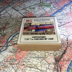 7,35 mm Carcano 1938 (MG Armes & Munitions): Reproduction boite cartouches (vide) MG 8839235