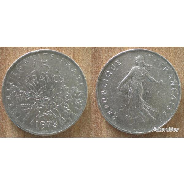 France 5 Francs 1973 Semeuse Piece Franc