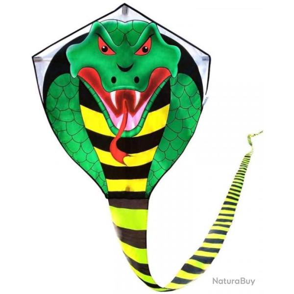 Grand cerf volant cobra avec ligne de 100 m - Livraison gratuite et rapide