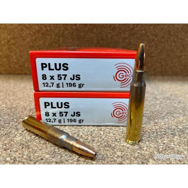 LOT DE 2 BOITES DE 20 CARTOUCHES GECO PLUS CAL. 8 X 57 JS 12.7 gr