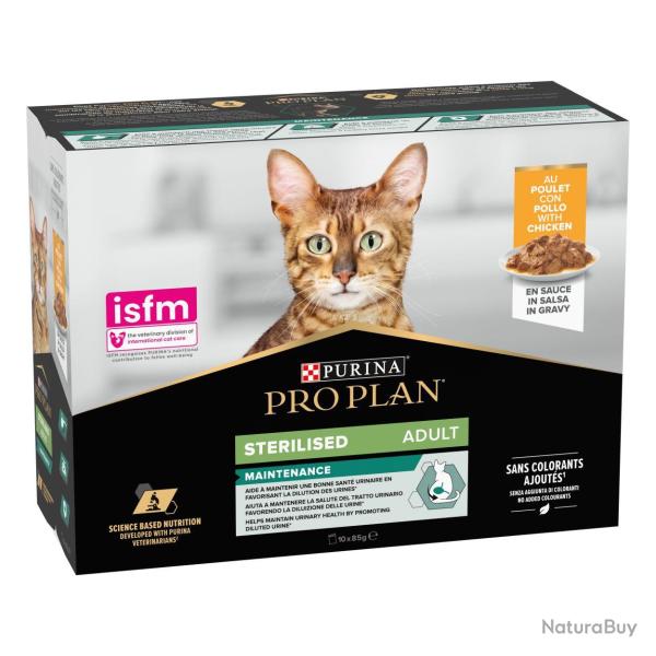 PROPLAN CAT STERILISED ADULT POULET EN SAUCE 10X85GR