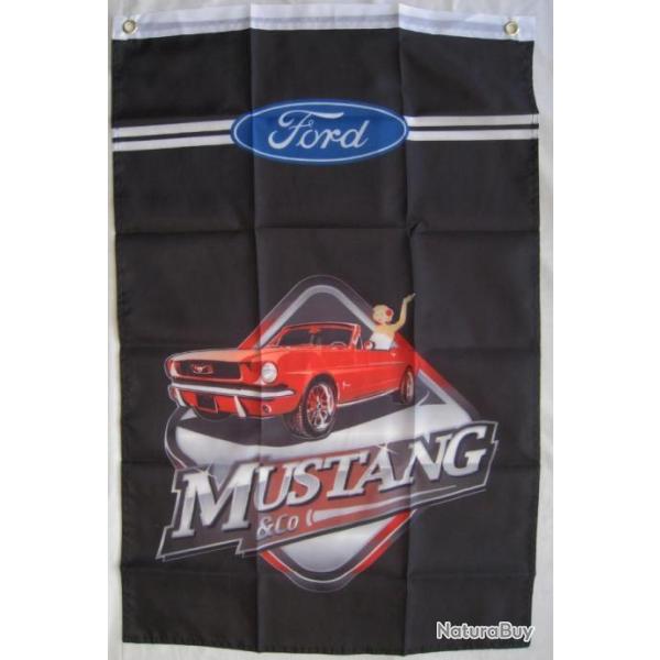 DRAPEAU  USA  FORD MUSTANG 60X90cm Ref.47