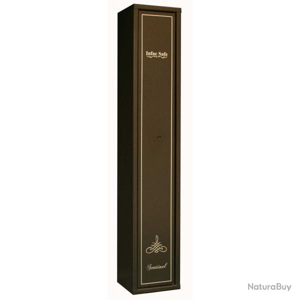 Coffre fort Sentinel 4 armes + 1 sur la porte + &eacute;tag&egrave;re avec passage 1 arme longue