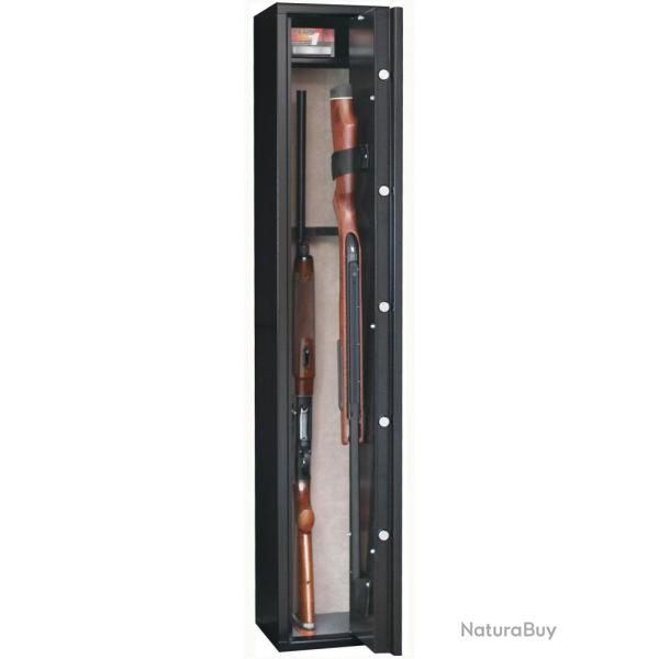 coffre fort 5 armes dont 1 dans la porte - &eacute;tag&egrave;re avec passage pour 1 arme longue