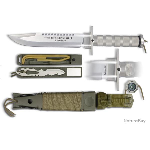 Poignard de combat king1 luminox chrome