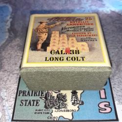 38 Long Colt (Western Metallic Ammunition): Reproduction boite cartouches (vide) WMA 8843640